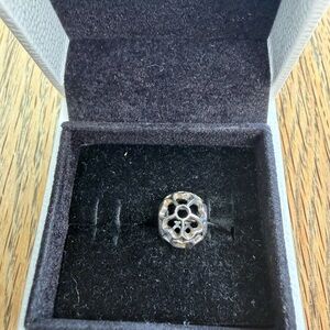 RETIRED Pandora Openwork Primrose Flower Charm. #791489